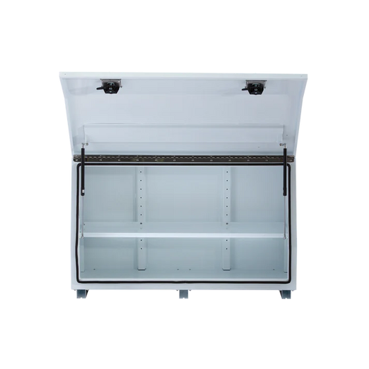 White Steel Storage Tool Box - 1220 mm x 505mm x 705mm, made of steel, dimensions: 18mm comment mm, color: white, durable