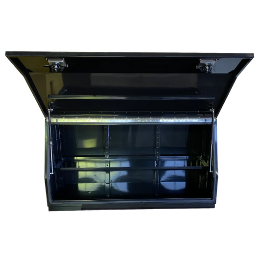 Black Steel Storage Tool Box - 1400mm x 505mm x 705mm, made of steel, dimensions: 18mm 1.5mm 705mm 1400mm comment 505mm