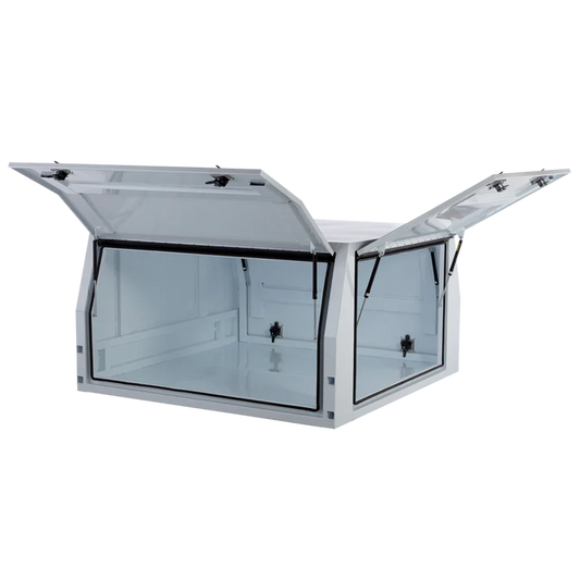 Canopy Dual Cab Aluminium Flat Plate - Dimensions: h860mm. Ideal for utility and durability. Designed for versatility and premium performance.