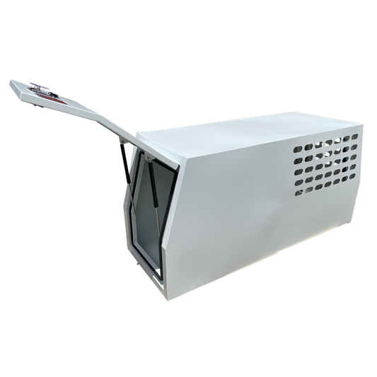 White Steel Dog Cage-Canopy Combo 1775mm x 650mm x 860mm