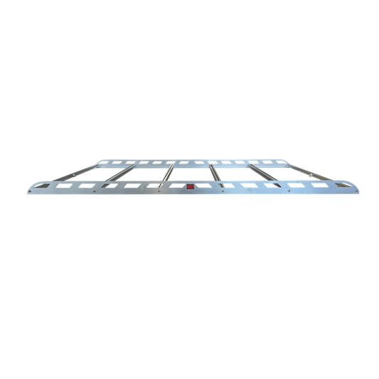 Heavy Duty Canopy Roof Rack 2400mm 2 Rail, mm, made of durable aluminium, ideal for secure storage and transport.