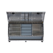 Aluminium 5 Drawer Tool Box - 1400mm x 505mm x 705mm, made of steel, dimensions: 18mm 415mm 90mm 495mm 705mm 1270mm 490mm