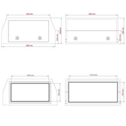 Canopy Dual Cab Aluminium Flat Plate - Dimensions: h1000mm. Ideal for utility and durability. Designed for versatility and premium performance.