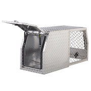 1780mm 2 Door Aluminium Dog Cage-Canopy Combo front door open