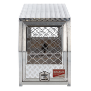 Aluminium dog cage side on closed
