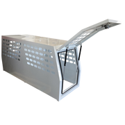 White Steel Dog Cage 1775mm x 650mm x 860mm, steel, 1780mm650mm860mm, white, dog cage - secure for pet transport and storage