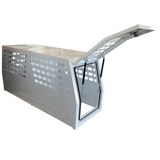 White Steel Dog Cage 1775mm x 650mm x 860mm, steel, 1780mm650mm860mm, white, dog cage - secure for pet transport and storage