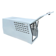 White Steel Dog Cage-Canopy Combo 1775mm x 650mm x 860mm